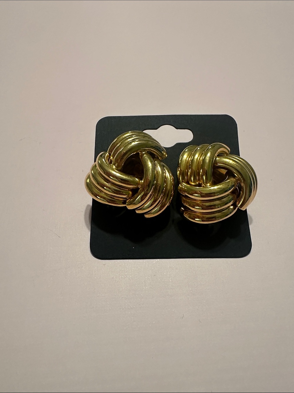 Gold Knot Clip-On Earrings - Women Jewelry